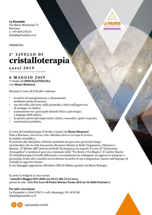 Critalloterapia 2° livello con Monia Montorsi