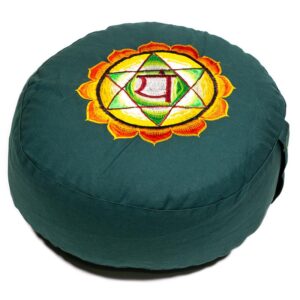 Cuscino da Meditazione 4° chakra mandala colorato